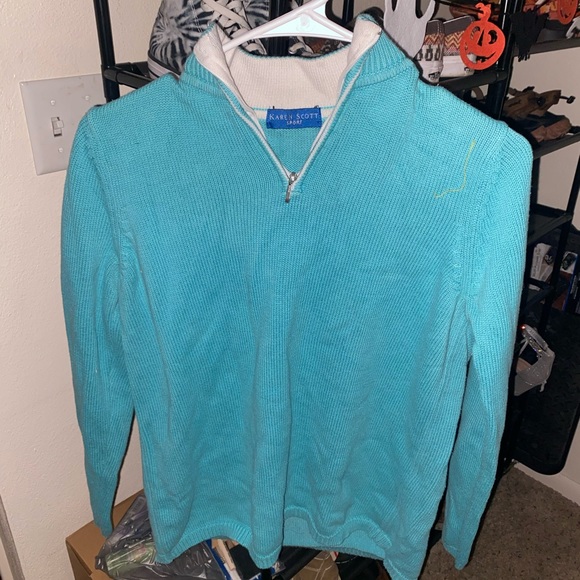 Blue Karen Scott quarter zip - Picture 4 of 4